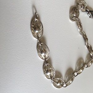 Vintage Handmade Filigree Silver Bracelet. Rare